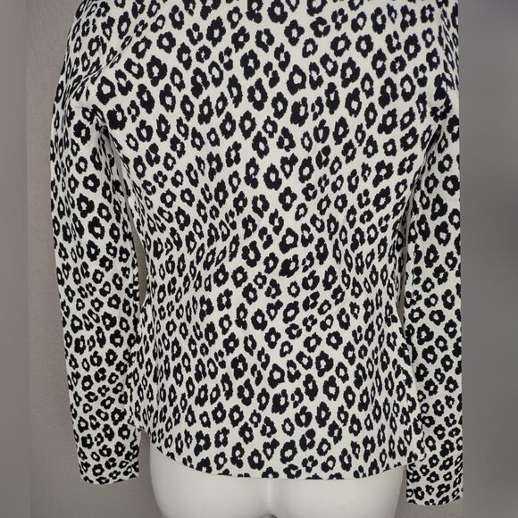 Theory Leopard Print V-Neck Cardigan Size Small Flawed - Picture 11 of 16